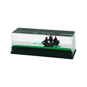YEŞİL SU   DİKDÖRTGEN MİKA  YÜZEN BATMAYAN GEMİ  DEKORATİF BİBLO AKVARYUM   4.5X14.5X5.3CM (5343)