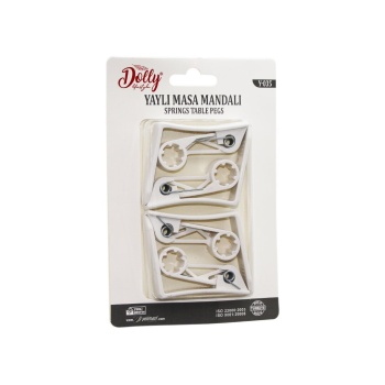 4 PARÇA PLASTİK - YAYLI MASA ÖRTÜSÜ MANDALI KISKACI (5343)