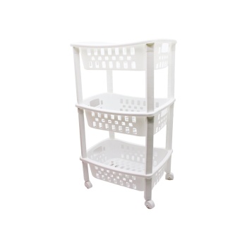 3 KATLI SEPET DÜZENLEYİCİ  - RAF ÜNİTESİ TEKERLEKLİ 400X295X700MM (5343)