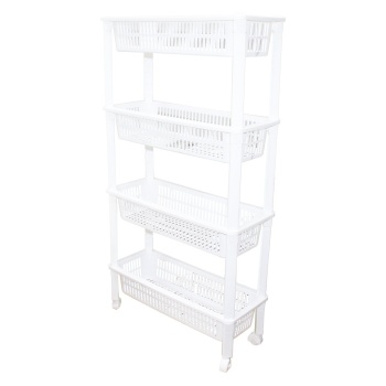 4 KATLI DÜZENLEYİCİ  - RAF ÜNİTESİ TEKERLEKLİ 510X205X945MM (5343)