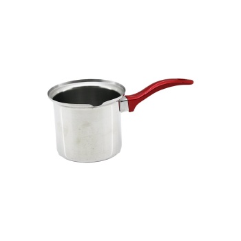 NO-4  ÇELİK CEZVE  KIRMIZI KULP (5343)