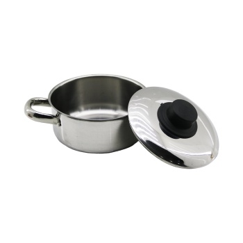 14CM   METAL KAPAK   MİNİ  ÇELİK TENCERE (5343)