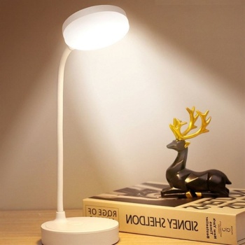 Yuvarlak USBli Dokunmatik 3 Kademeli 360 Derece  Özel Göz Korumalı Led Lityum Masa Lambası (5343)