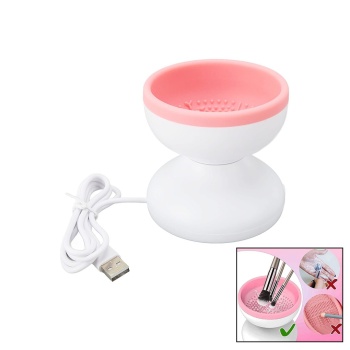 MAKEUP BRUSH CLEANER MAKYAJ FIRÇA TEMİZLEME MAKİNESİ  USB ÇALIŞMA - SİLİKON TIRTIKLI HAZNE (5343)