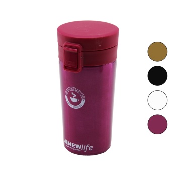 ÇELİK=18-8 METAL TERMOS KUPA BARDAK 300ML FİLTRELİ KULPSUZ BAS-AÇ KİLİTLİ KAPAK (5343)