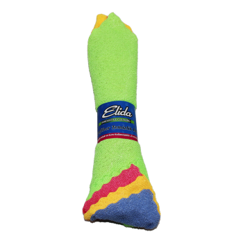 4 PARÇA  DÜRÜM YUVARLAK SARIM MİKROFİBER TEMİZLİK BEZİ (5343)