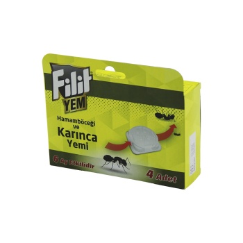 FİLİT  4PCS  KARINCA - HAMAM BÖCEK  YEMİ   6AY ETKİLİ - İSTASYON   YEM: 1.5GR X 4AD.=6GR (5343)