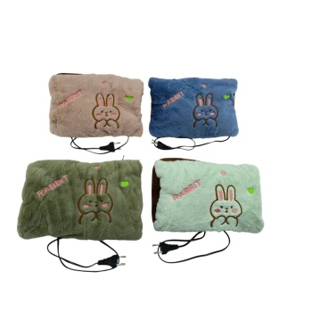 FİŞLİ - ŞARJLI  SICAK SU TORBASI POLAR - KADİFE KUMAŞ -HAYVAN NAKIŞLI (5343)