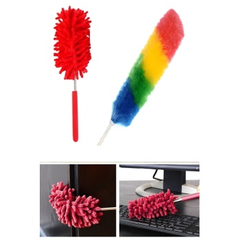 2 li Set Mikrofiber Teleskobik Toz Alma -Antistatik Toz Püskülü Duster (5343)