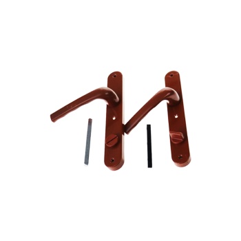 BANYO-WC - KİLİTLİ KAHVE RENGİ PVC KAPI KOLU (5343)