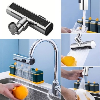 3 Farklı Modlu Çok Amaçlı Musluk Adaptörü Evrensel Musluk Başlığı Şelale Musluk (5343)