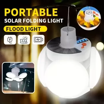 Solar Güneş Enerji Ve Usb Sarjlı 5 Kanatlı Led Lamba (5343)