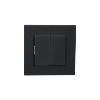 MUTLUSAN RİTA-2220 402 0284 POŞETLİ SİYAH - KOMÜTATÖR - 2Lİ ANAHTAR PRİZ VİDALI - ÇERÇEVELİ (5343)