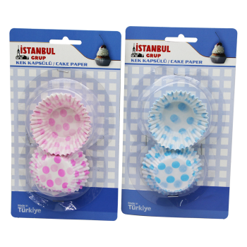 MAVİ KARTELA - ORTA MUFFİN KAĞIT KEK KAPSÜLÜ (5343)