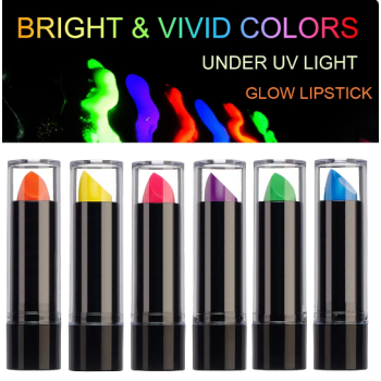 Karanlıkta Parlayan Yanan UV Neon Ruj Yüz Boyama 6 Adet 6 Renk (5343)