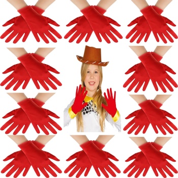 Kırmızı Renk Likralı 23 Nisan 29 Ekim 19 Mayıs Gösteri Bando Eldiveni 10 Çift ( 20 Adet ) (5343)