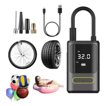 Kablosuz Oto Araç Mini 4000mAh 150 PSI Işıklı Oto Hava Kompresörü KA-760 (5343)