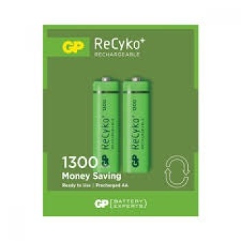 GP RECYKO 1300mAh AA ŞARJLI KALEM PİL 132C133  2Lİ KART (5343)