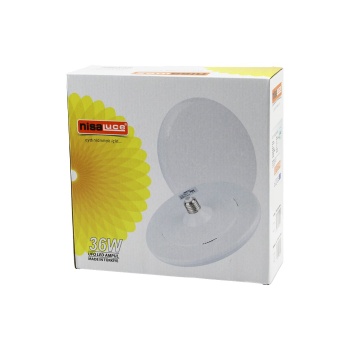 NİSALUCE EAMP-063/KB 36W E27 UFO TİPİ LED LAMBA AMPUL KRİSTAL DESENLİ MİKA PLS.KAPAK 6400K - 3240LÜMEN (5343)