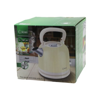 KİWİ KK-3340W KREM NOSTALJİ DEMLİK MODELÇELİK KETTLE SU ISITICI 2.2LT1800W PASLANMAZ ÇELİK GÖVDE- GİZLİ RESİZTANS (5343)