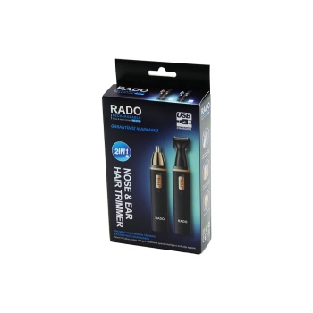 KARE GÖVDE - KAPAKLI 2 BAŞLIK BURUN-KULAK-YANAK KIL TÜY ALMA- FAVORİ-ENSE ÇİZİM MAKİNESİ USB ŞARJLI RD-3138 (5343)