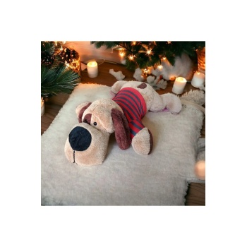 75 cm Tişörtlü Uykucu Köpek Peluş Oyuncak – Yumuşak Uyku Arkadaşı ve Yastık