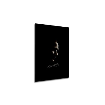 Çerçeve Görünümlü Dekoratif Ahşap Kare Atatürk Silüeti Tablosu Ev/Ofis/İşyeri Tablo