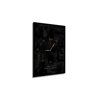 Çerçeve Görünümlü Dekoratif Ahşap Kare Atatürk Anısına Tablosu Ev/Ofis/İşyeri Tablo