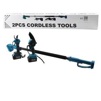 BN-5 CORDLESS TOOLS LTJ-6A ZZ-01 2 PCS SET 6&amp;quot; BUDAMA DAL KESME TESTERE=ŞARJLI--YAĞSIZ - ZİNCİRLİ + ŞARJLI BAĞ MAKASI TELESKOPİK UZAYAN METAL SAP=120--195CM (5343)