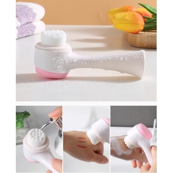 Çift Taraflı 3D Yumuşak Yüz Bakım Fırçası (5343)