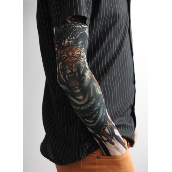 Giyilebilir Kol Dövmesi Çorap Dövme 3D Baskılı Kol Bacak Dövme 2 Adet Model 8 (5343)