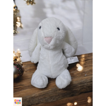 33 cm Beyaz Peluş Tavşan – Çocuklar İçin Sevimli Oyuncak