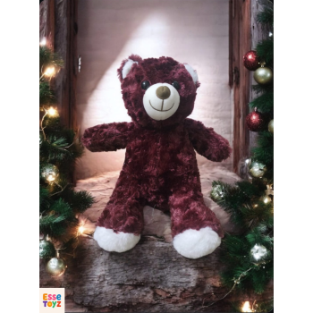 35 cm Desenli Peluş Ayı – Yumuşak Dokulu, Sevimli ve Hediyelik