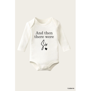 And There When Were Yazı Temalı Baskılı Pamuklu Uzun Kollu Çıtçıtlı Bebek Body Zıbın Atlet Tulum