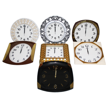 DÜZ DUVAR SAATİ KARIŞIK (5343)