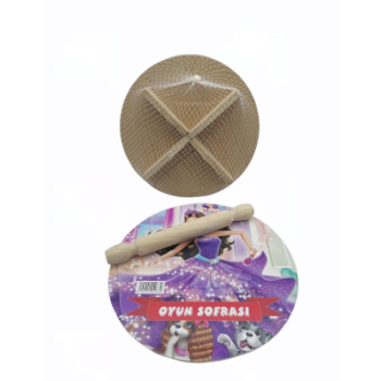 24CM RESİMLİ AHŞAP OYUN SOFRASI EKMEK TAHTA (5343)
