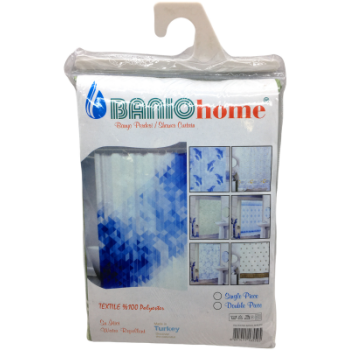 POLYESTER ÇİFT KANAT SU İTİCİ BANYO PERDESİ 90X200CM (5343)