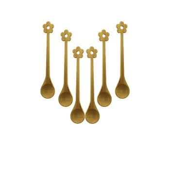 6 PCS   MİNİ   BAMBU AHŞAP KAŞIK   14.5CM (5343)