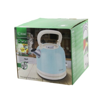 KİWİ KK-3340B MAVİ NOSTALJİ DEMLİK MODELÇELİK KETTLE SU ISITICI 2.2LT 1800W PASLANMAZ ÇELİK GÖVDE- GİZLİ RESİZTANS (5343)