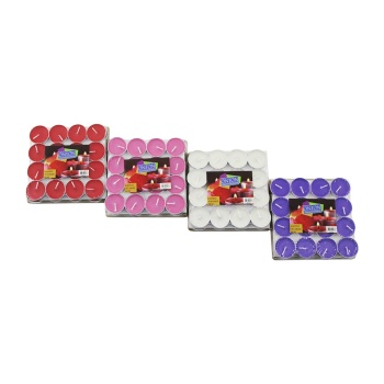 32PCS RENKLİ TEA LİGHT YUVARLAK MUM MİX - HERHANGİ BİR RENK GÖNDERİLİR (5343)