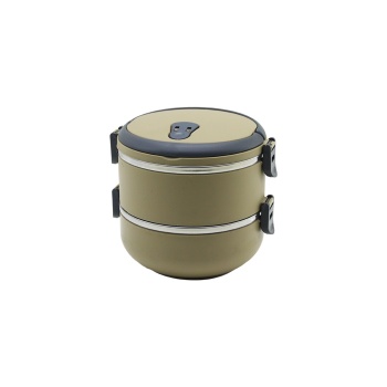 KAHVERENGİ 2Lİ SEFER TASI SAKLAMA KABI 1.2LT (5343)