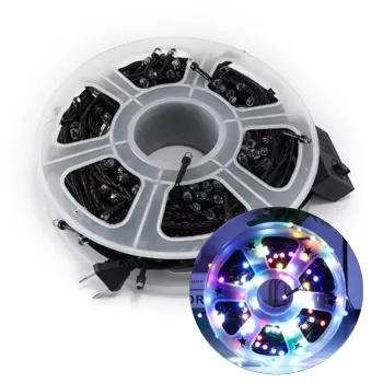 Renkli Vip Profesyonel 25 Metre Renkli LED Işık 220V Fişli Renkli (5343)