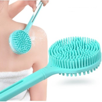 Çift Taraflı Silikon Uzun Saplı  Banyo Fırçası CM-331 (5343)