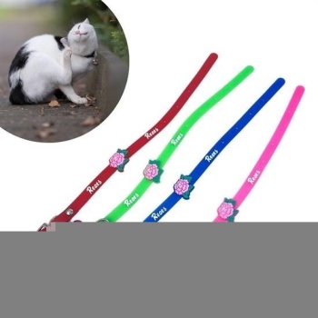 Çıngıraklı Zilli Sevimli Renkli Slikon Kedi Köpek Boyun Tasması (5343)