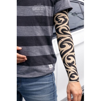 Giyilebilir Kol Dövmesi Çorap Dövme 3D Baskılı Kol Bacak Dövme 2 Adet Model 14 (5343)