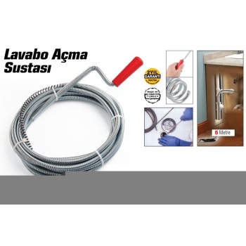 Lavabo Ve Gider Boruları Açacağı - Lavabo Açma Sustası - 5Metre (5343)