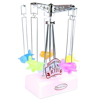 Hareketli Uçaklı Kurmalı Hediyelik Küçük Müzik Kutusu Aleti (5343)