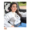 Neşeli Panda Araba Yastığı ve Emniyet Kemeri Kılıfı İkili Set – Sevimli ve Konforlu Seyahat Aksesuarı