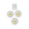 3lü Uzaktan Kumandalı Yapışkanlı Kablosuz Led Spot Lambalar (5343)