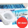 Hijyenik Tek Kullanımlık Klozet Kapağı Poşeti 50 Adet KUTULU (5343)